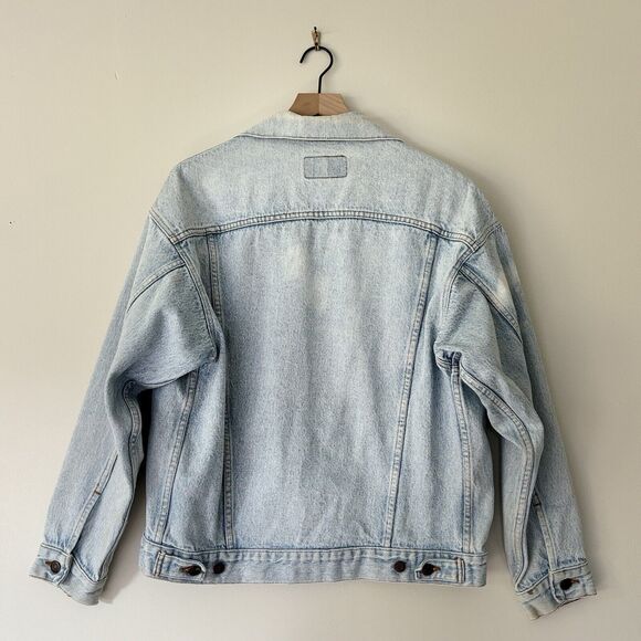 Vtg 90s LEVIS 507 Type-3 Denim Jacket Size Medium Faded Medium 80s USA - Picture 10 of 16